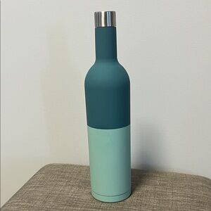 Teal and Mint Insulated Wine Bottle